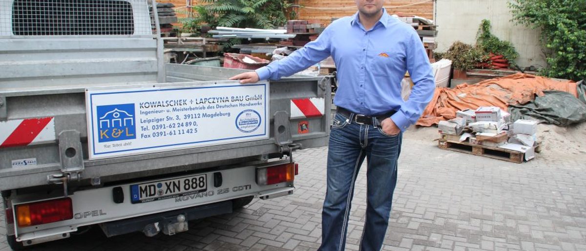 Gute Erfahrungen mit EQ: Maurermeister Nico Lapczyna aus Magdeburg. Gute Erfahrungen mit EQ: Maurermeister Nico Lapczyna aus Magdeburg.