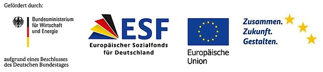 Passgenaue Besetzung Logoleiste BMWi_ESF_EU_Zukunftgestalten