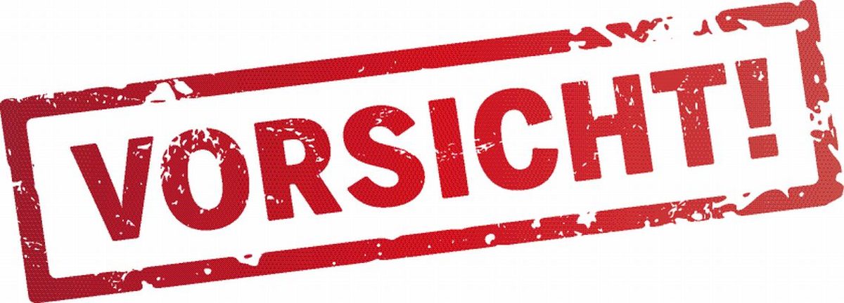 roter Stempel Vorsicht