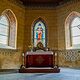 Blick in die Kirche zu Lüderitz: Auch im Gotteshaus nahe des Firmensitzes ist die Arbeit der Glaser zu sehen.