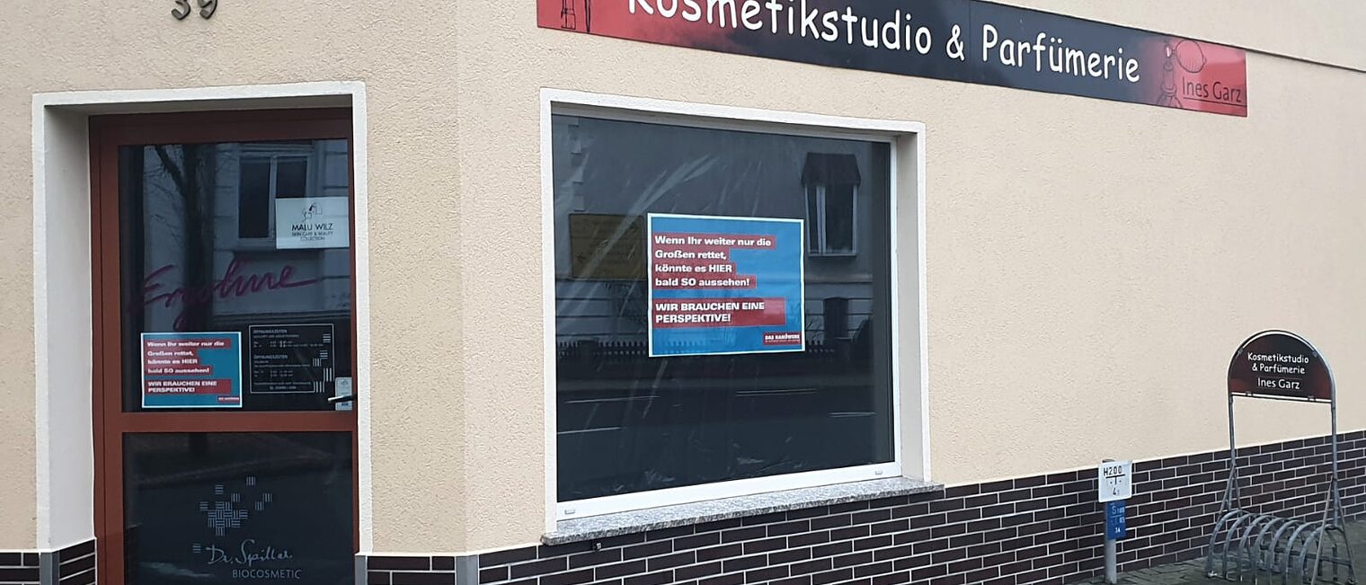 Schaufenster Kosmetikstudio Ines Garz Kalbe