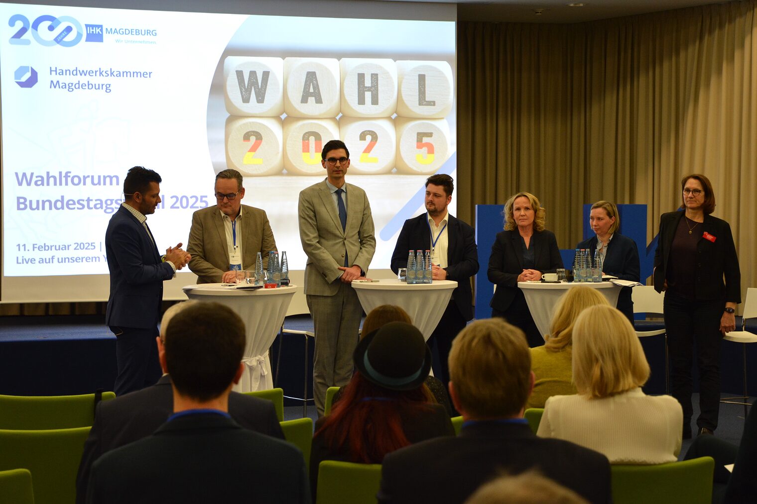 Wahlforum zur Bundestagswahl 2025 - IHK und HWK Magdeburg. Wahlforum zur Bundestagswahl 2025 - IHK und HWK Magdeburg.