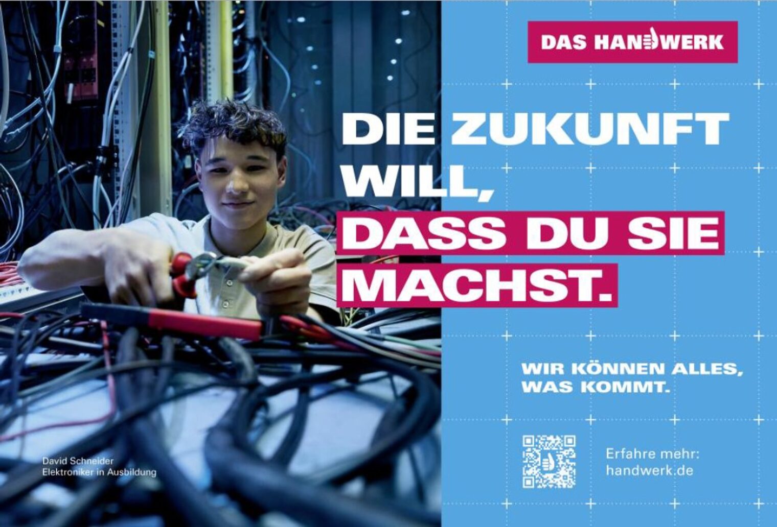 Vier frische Motive zeigen im Frühjahr 2025, dass sich das Handwerk nicht vor der Zukunft fürchtet, sondern sie mitgestaltet.