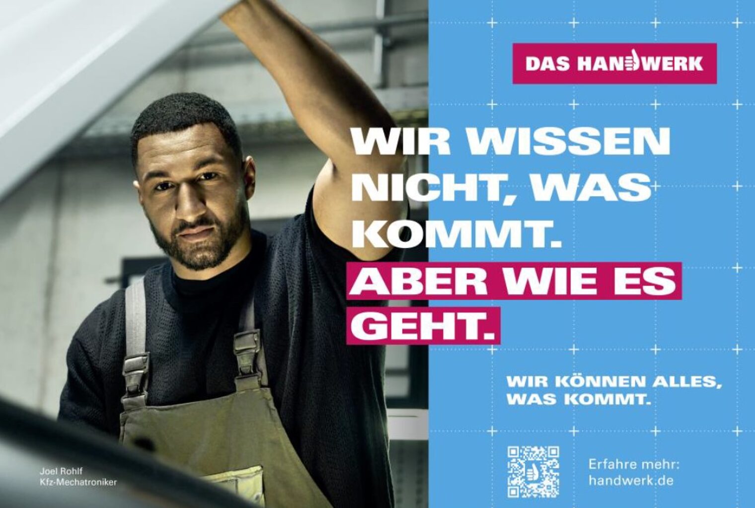 Vier frische Motive zeigen im Frühjahr 2025, dass sich das Handwerk nicht vor der Zukunft fürchtet, sondern sie mitgestaltet.