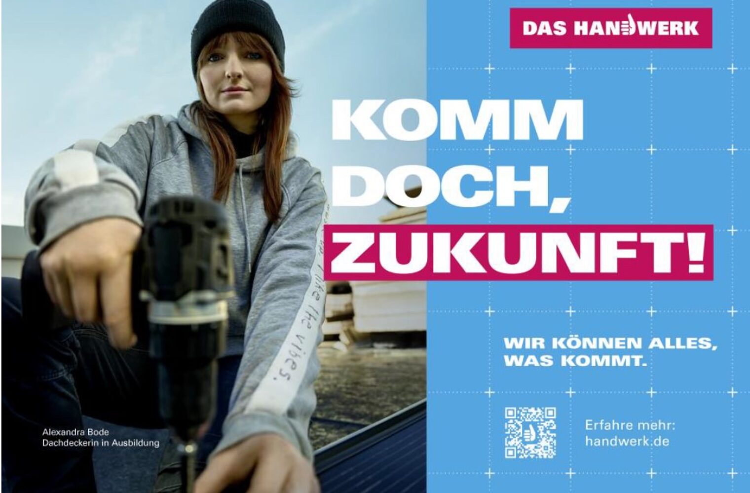 Vier frische Motive zeigen im Frühjahr 2025, dass sich das Handwerk nicht vor der Zukunft fürchtet, sondern sie mitgestaltet.